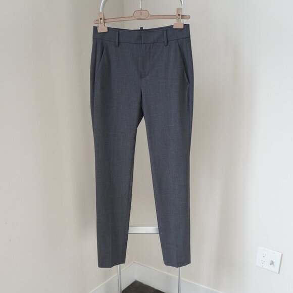 Brunello Cucinelli Monili Pants Gray Tropical Luxury Wool Split Hem Back Size 4 - Picture 7 of 10